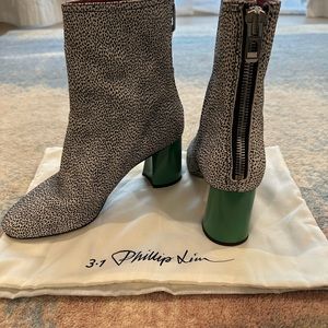 Philip Lim speckle black boots